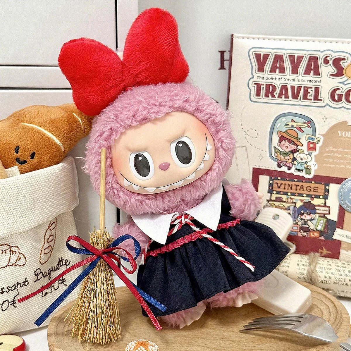 Halloween Witch Outfit for 15/17cm Labubu Doll's Clothes Starry Night Spooky Costume Outfit Accessories Gifts - drollido