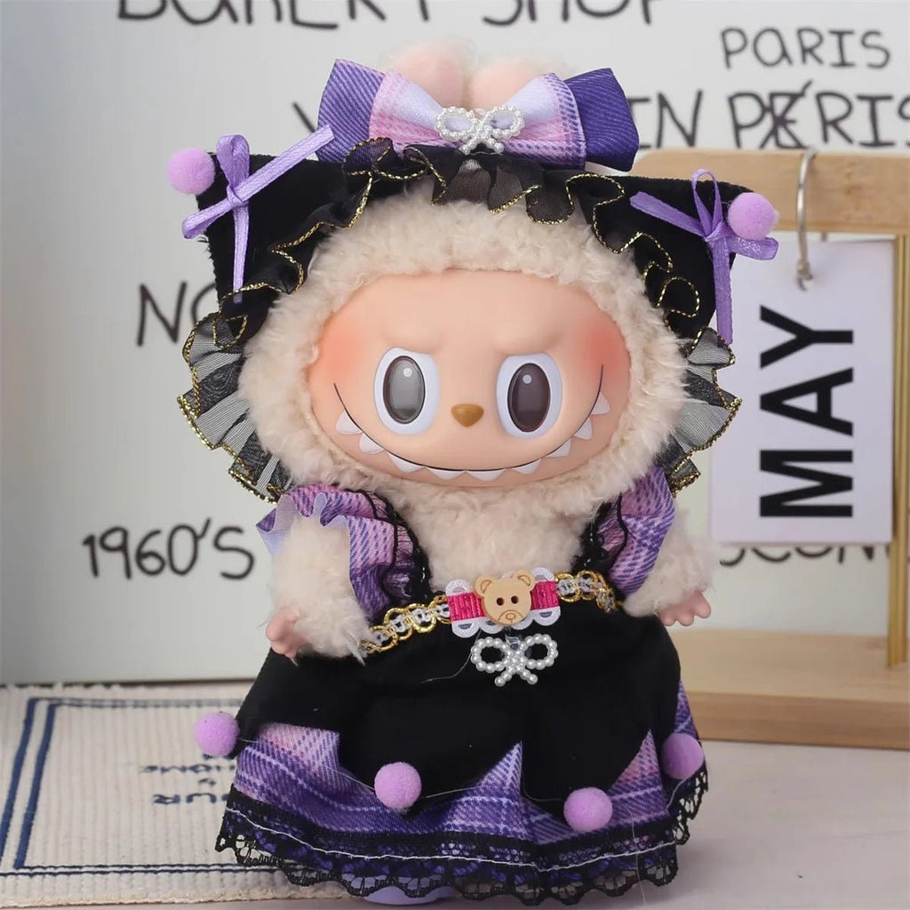 Halloween Witch Outfit for 15/17cm Labubu Doll's Clothes Starry Night Spooky Costume Outfit Accessories Gifts - drollido