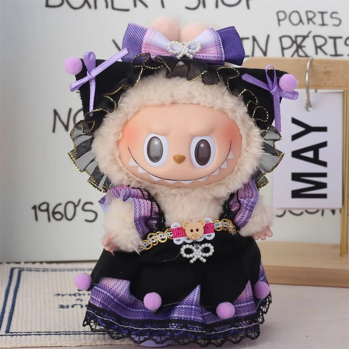 Halloween Witch Outfit for 15/17cm Labubu Doll's Clothes Starry Night Spooky Costume Outfit Accessories Gifts - drollido
