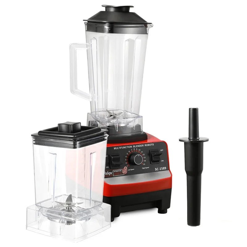 Heavy Duty Commercial Blender Stationary Mixer Food Processor Ice Smoothies for Kitchen 2000W High Power Juicer Blender BPA Free - drollido