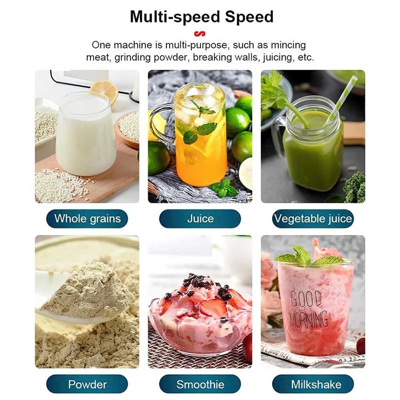 Heavy Duty Commercial Blender Stationary Mixer Food Processor Ice Smoothies for Kitchen 2000W High Power Juicer Blender BPA Free - drollido