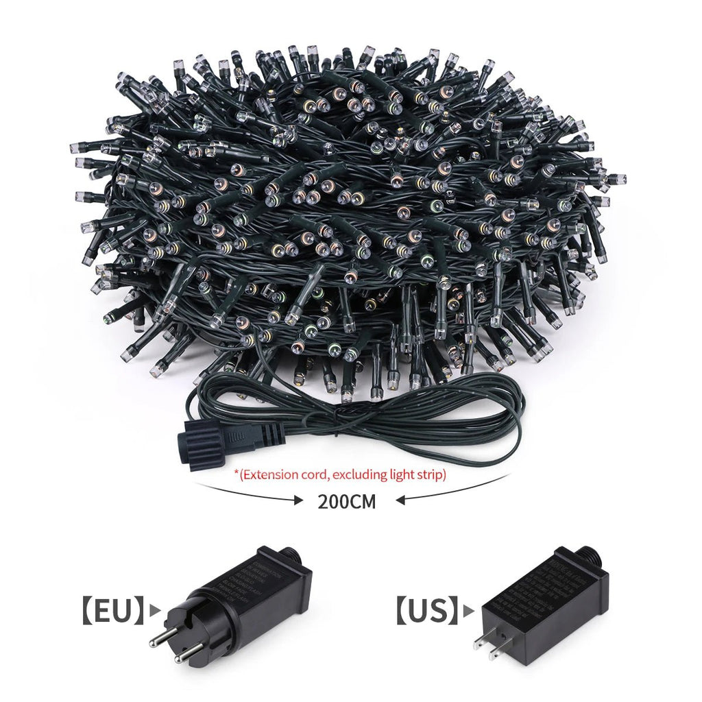 IP65 Waterproof 8 Modes 10 - 100M LED String Lights, 24V Outdoor Fairy Lights for Wedding, Garden, Party, Christmas Decoration - drollido
