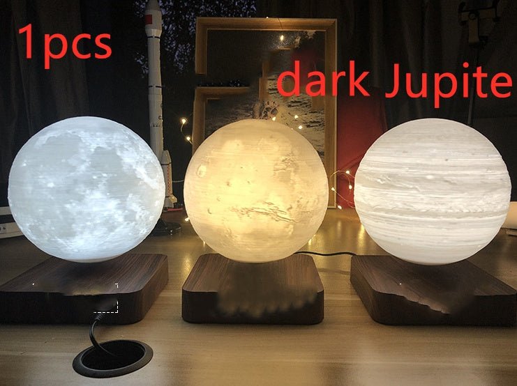 Magnetic Levitation Table Lamp Moon Light 3D Printing Planet Night Light - drollido