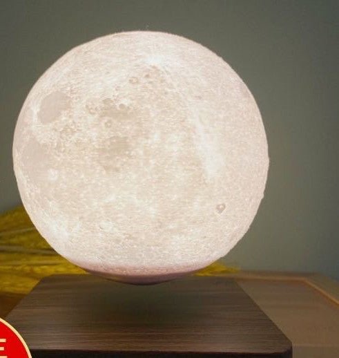 Magnetic Levitation Table Lamp Moon Light 3D Printing Planet Night Light - drollido
