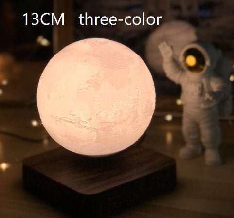 Magnetic Levitation Table Lamp Moon Light 3D Printing Planet Night Light - drollido