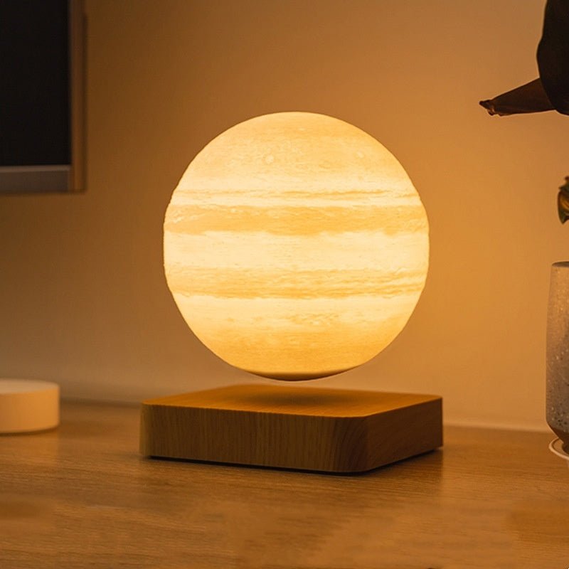 Magnetic Levitation Table Lamp Moon Light 3D Printing Planet Night Light - drollido