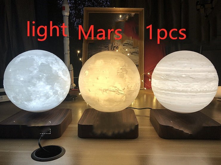 Magnetic Levitation Table Lamp Moon Light 3D Printing Planet Night Light - drollido