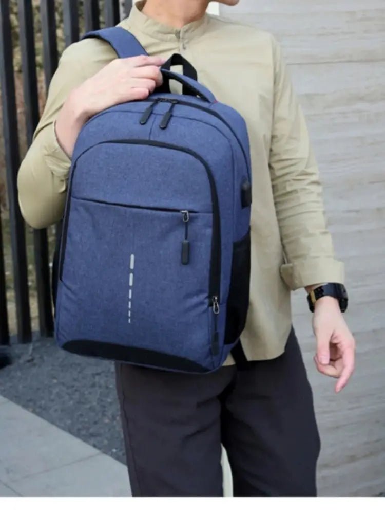 Mens BackPack LargeCapacity Simple Fashion Travel Female Student ComputerBag - drollido