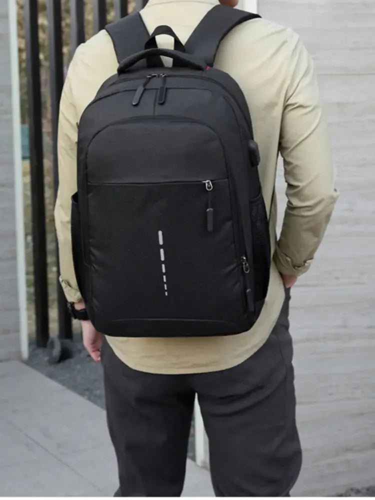 Mens BackPack LargeCapacity Simple Fashion Travel Female Student ComputerBag - drollido