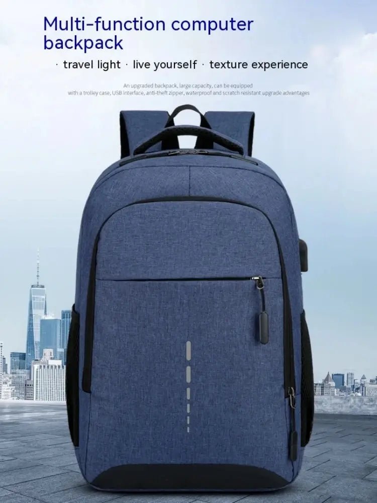 Mens BackPack LargeCapacity Simple Fashion Travel Female Student ComputerBag - drollido