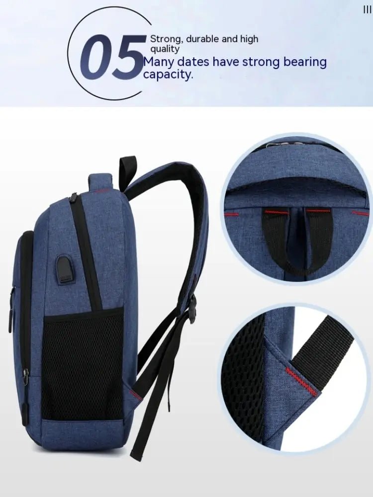 Mens BackPack LargeCapacity Simple Fashion Travel Female Student ComputerBag - drollido