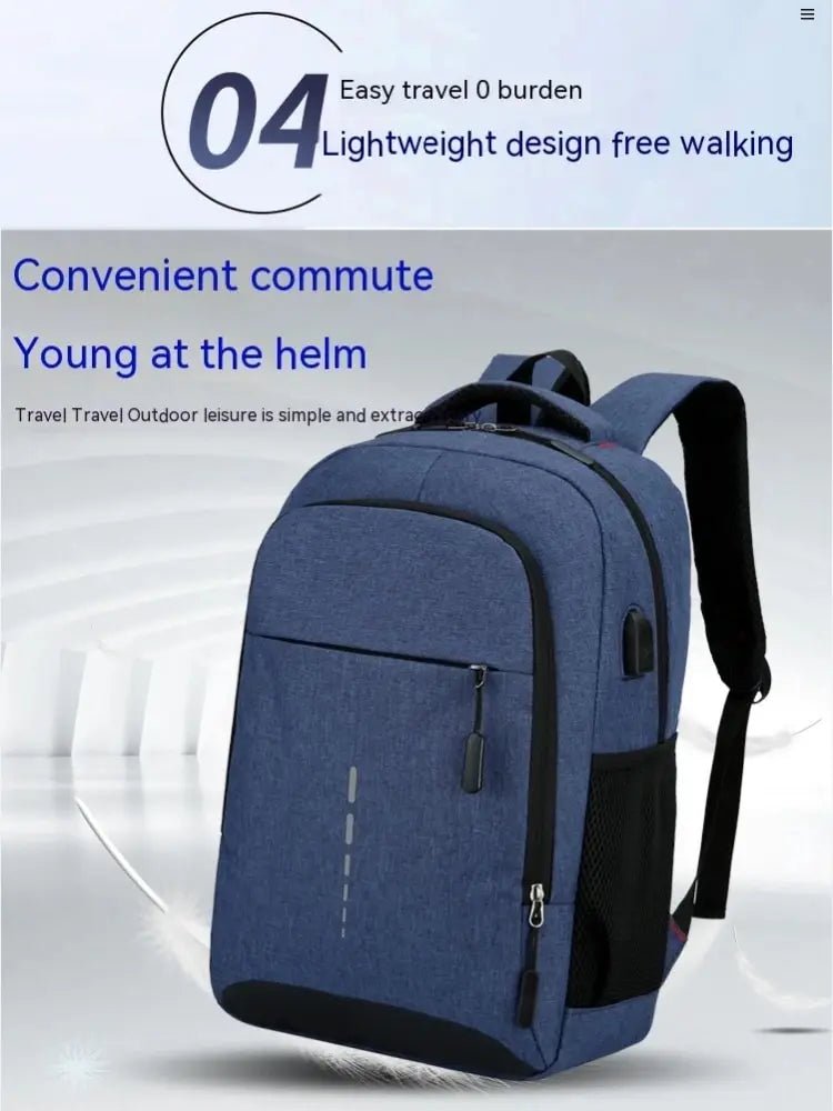 Mens BackPack LargeCapacity Simple Fashion Travel Female Student ComputerBag - drollido