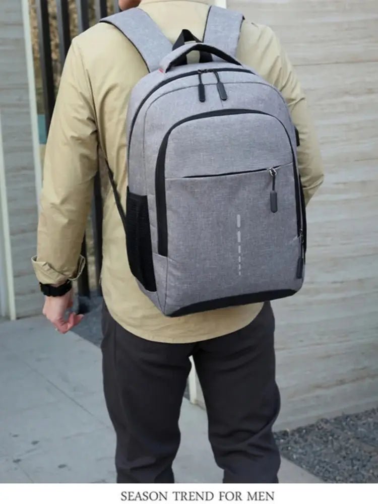 Mens BackPack LargeCapacity Simple Fashion Travel Female Student ComputerBag - drollido