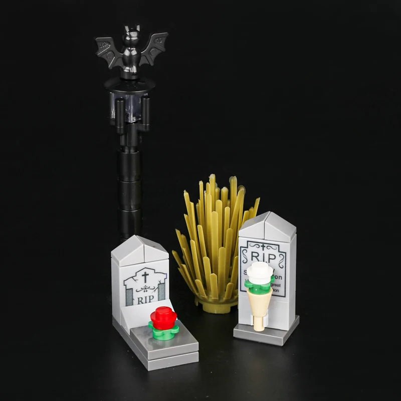 MOC Halloween Pumpkin Head Cover Building Blocks Kit Ghost Headgear Green Evil Spirits Accessories Bricks Toys Boys Gift - drollido