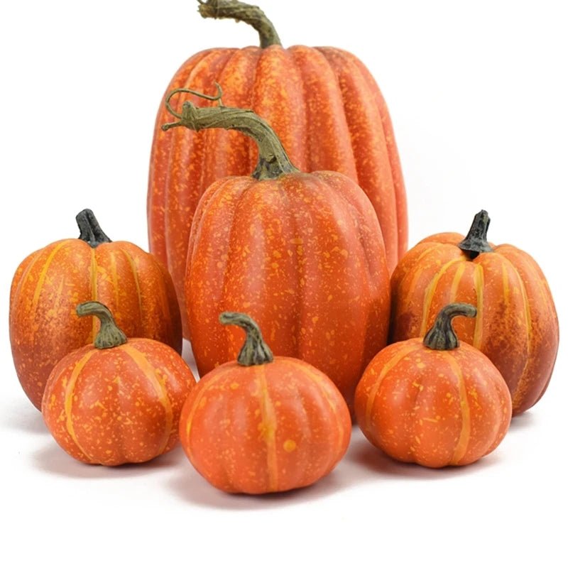 Outdoor Halloween Decor Foam Pumpkins for Spooky Yard Display with Different Sizes Shimmering Design DIY Halloween Decor - drollido