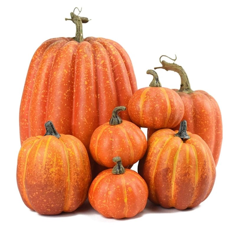 Outdoor Halloween Decor Foam Pumpkins for Spooky Yard Display with Different Sizes Shimmering Design DIY Halloween Decor - drollido