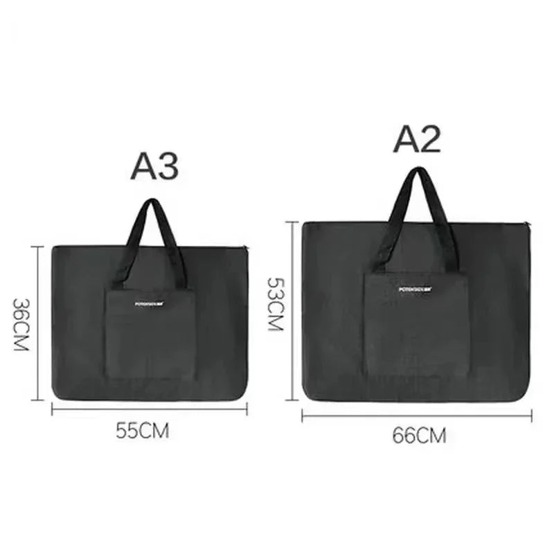 Portable Large Capacity Waterproof Canvas Art Bag A2 A3 Drawing Folder for Artists - Painting And Sketching Drawings Carrier - drollido