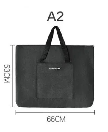 Portable Large Capacity Waterproof Canvas Art Bag A2 A3 Drawing Folder for Artists - Painting And Sketching Drawings Carrier - drollido