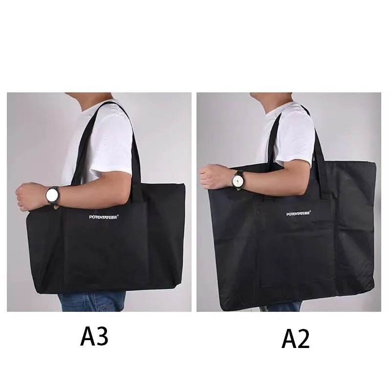 Portable Large Capacity Waterproof Canvas Art Bag A2 A3 Drawing Folder for Artists - Painting And Sketching Drawings Carrier - drollido