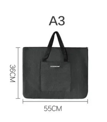 Portable Large Capacity Waterproof Canvas Art Bag A2 A3 Drawing Folder for Artists - Painting And Sketching Drawings Carrier - drollido