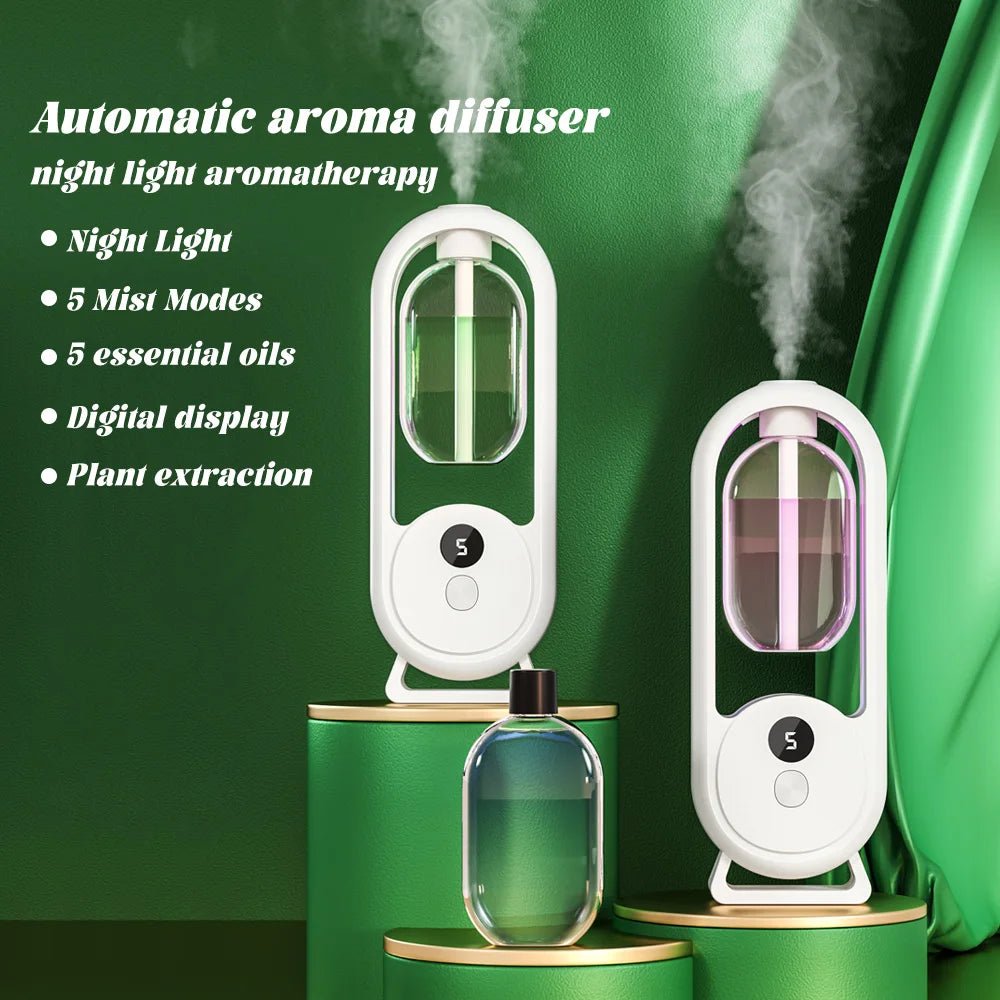 Rechargeable portable aroma diffuser Essential Oil Aromatherapy machine Timed air freshener to remove odors 5 modes timed spray - drollido