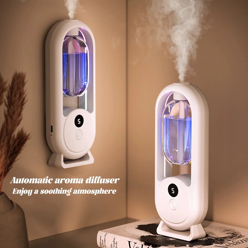 Rechargeable portable aroma diffuser Essential Oil Aromatherapy machine Timed air freshener to remove odors 5 modes timed spray - drollido