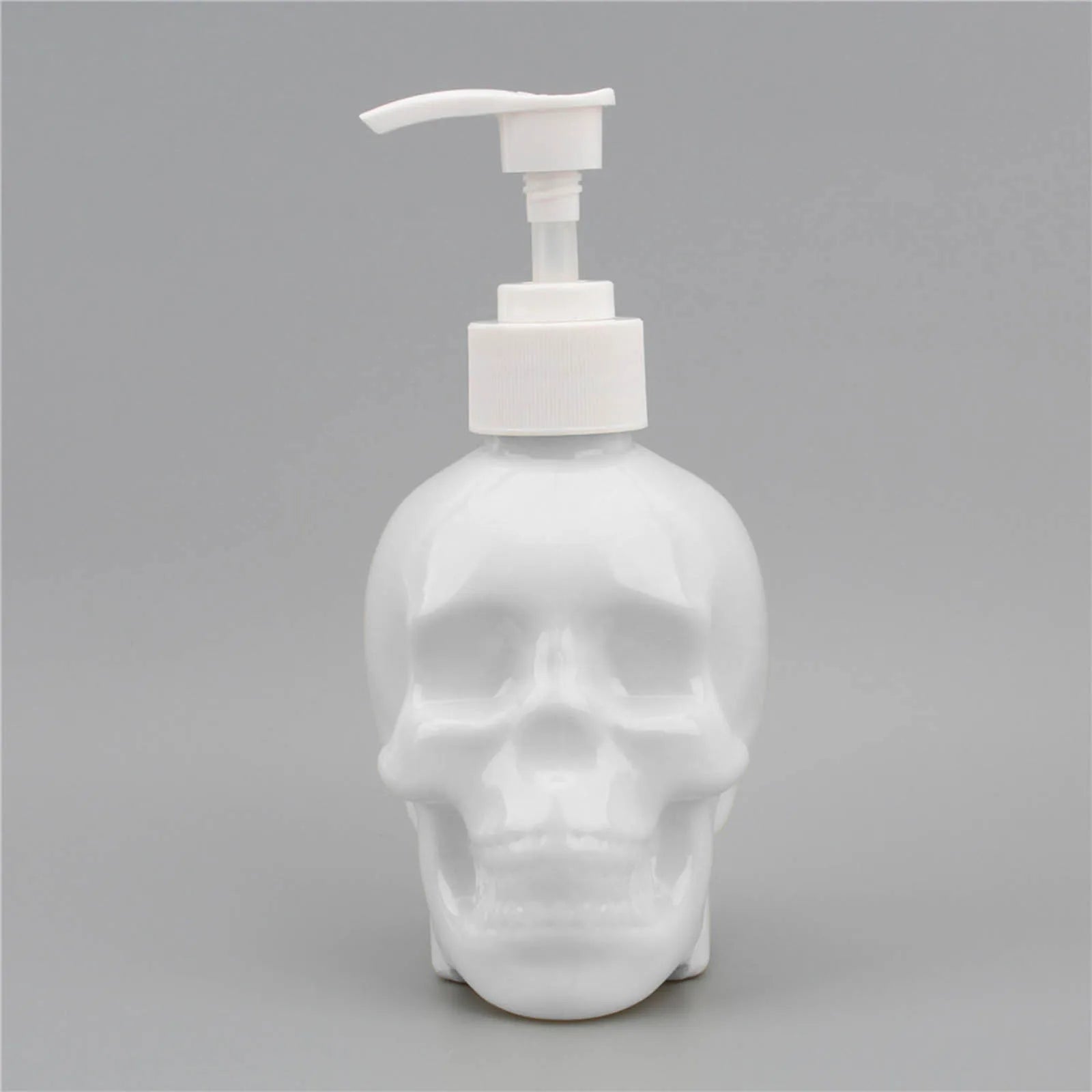 Skull Design Soap Dispenser 11.83oz Empty Refillable Shampoo Lotion Hand Sanitizer Container Bottle Halloween Decoration - drollido