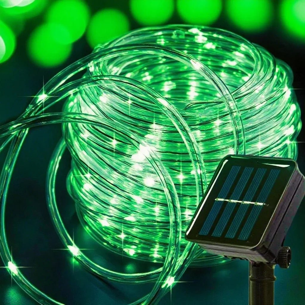 Solar Rope Strip Light Outdoor Waterproof LED Fairy Light Strings Christmas Decor for Garden Lawn Tree Yard Fence Xmas Decor - drollido