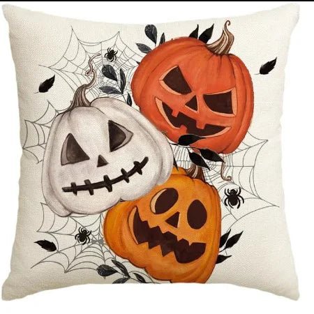 Spooky Pumpkins and Festive Phrases: Halloween Pillowcases for a Chilling Decor! Sofa cushion cover gift - drollido