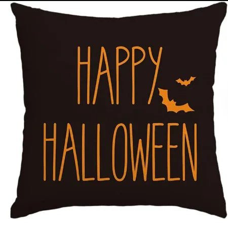 Spooky Pumpkins and Festive Phrases: Halloween Pillowcases for a Chilling Decor! Sofa cushion cover gift - drollido