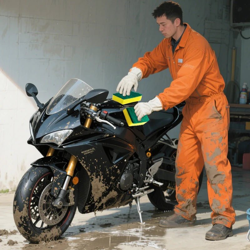 Spugna magica bifacciale per motocicli, pentole e cucine - spugna per pulizia con grasso resistente - drollido