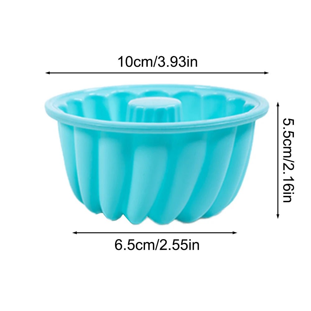 Stampo per torta da forno in silicone da 6 pezzi Stampo per torta ad alta temperatura e facile da rilasciare Stampo per torta in chiffon a spirale piccola Dolcetti di Halloween - drollido