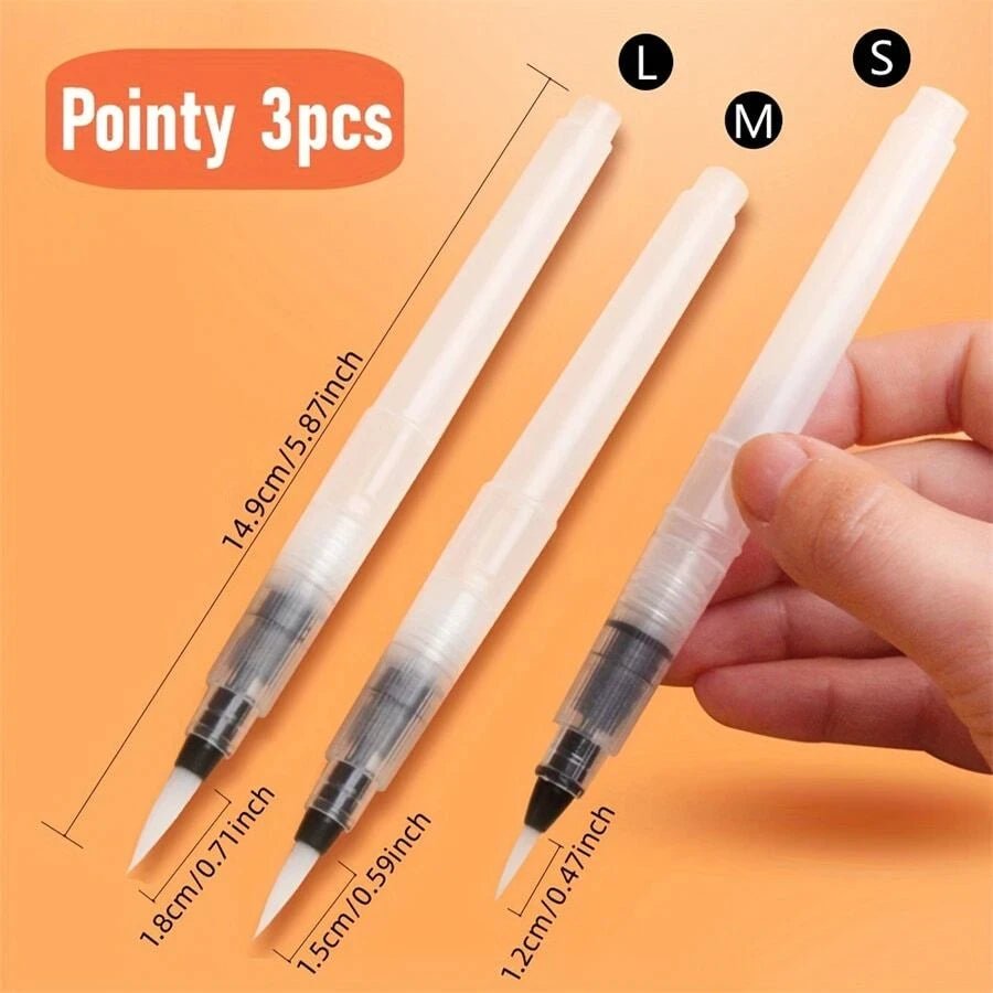 Watercolor Brush Pens, 6/12/18 pcs, Water Brush for Watercolor, Water Color Pen, Watercolor Paint Pens, Refillable Watercolor - drollido