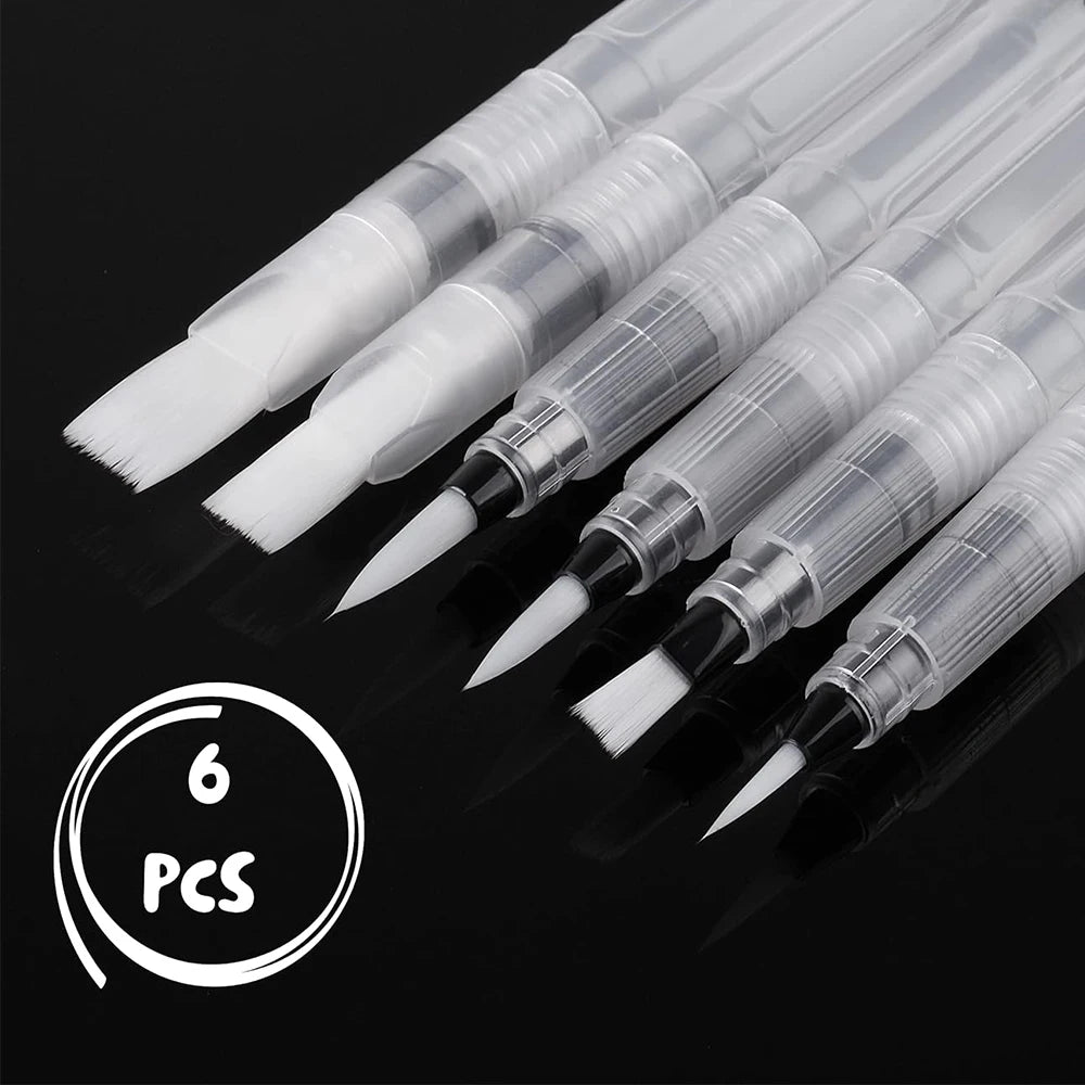 Watercolor Brush Pens, 6/12/18 pcs, Water Brush for Watercolor, Water Color Pen, Watercolor Paint Pens, Refillable Watercolor - drollido